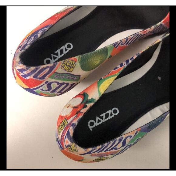 Pazzo fruit candy‎ wrapper advertisement heels Made in Brazil women’s 8.5 Narrow - Picture 3 of 9